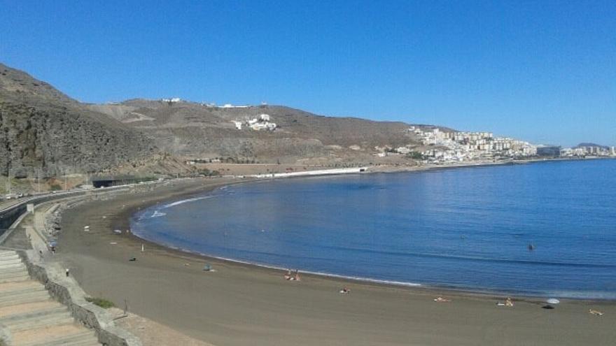 La playa de La Laja de Las Palmas de Gran Canaria