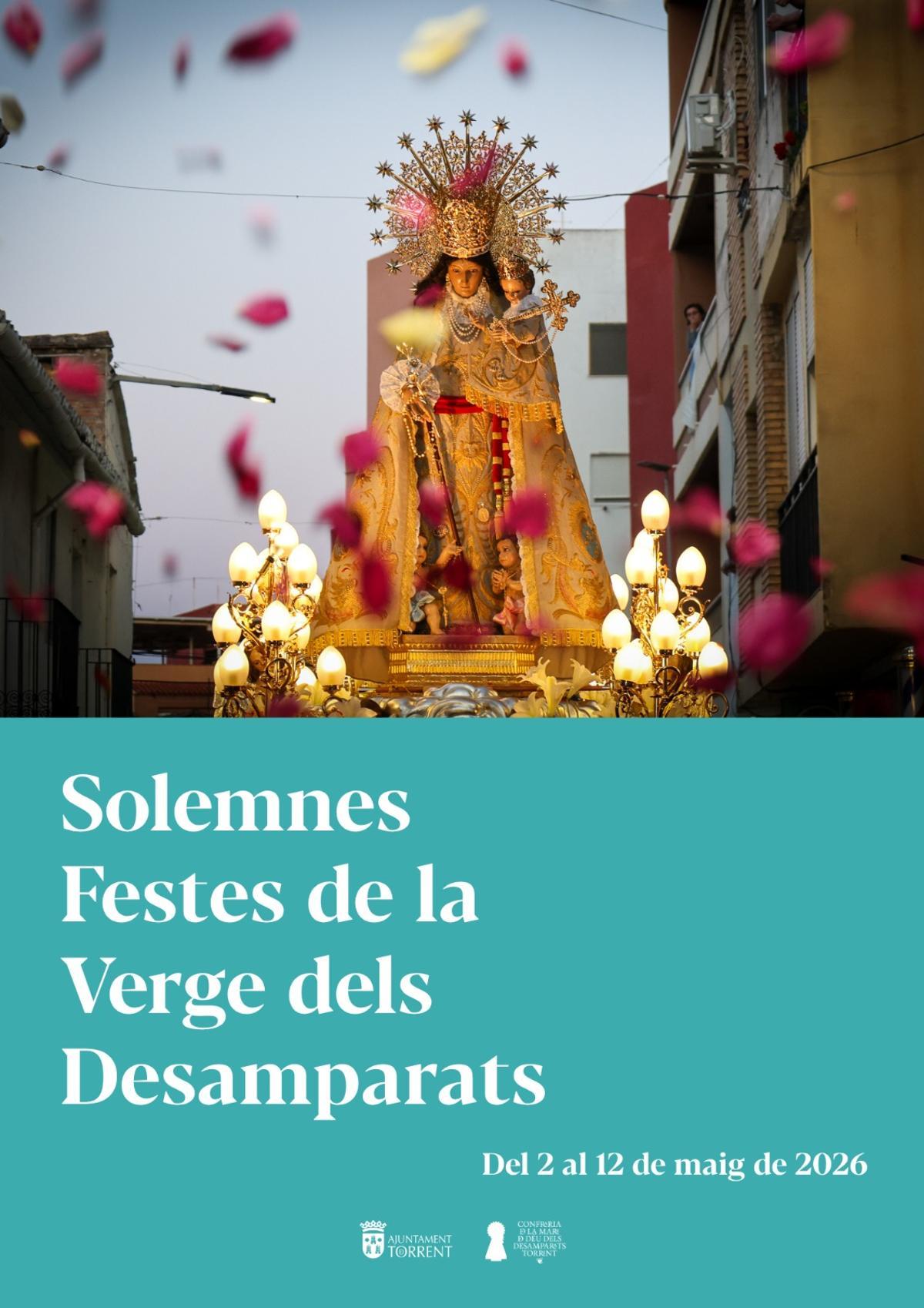 El cartel de las fiestas en honor a la patrona.