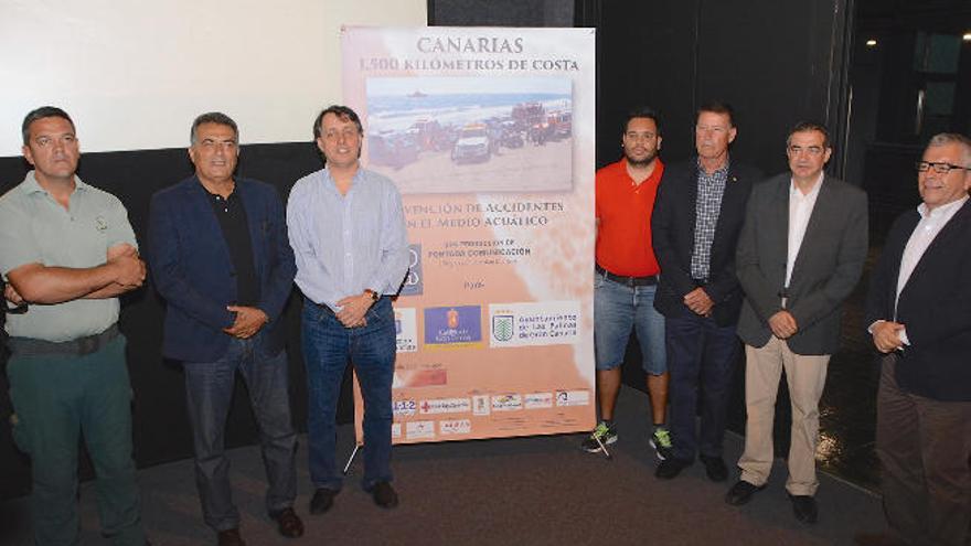 Por la izquierda, Javier Díaz, Juan Ortega Machín, Roberto Basterreche, Einar Rodríguez, Tom Smulders, Francisco Moreno y Sebastián Quintana.