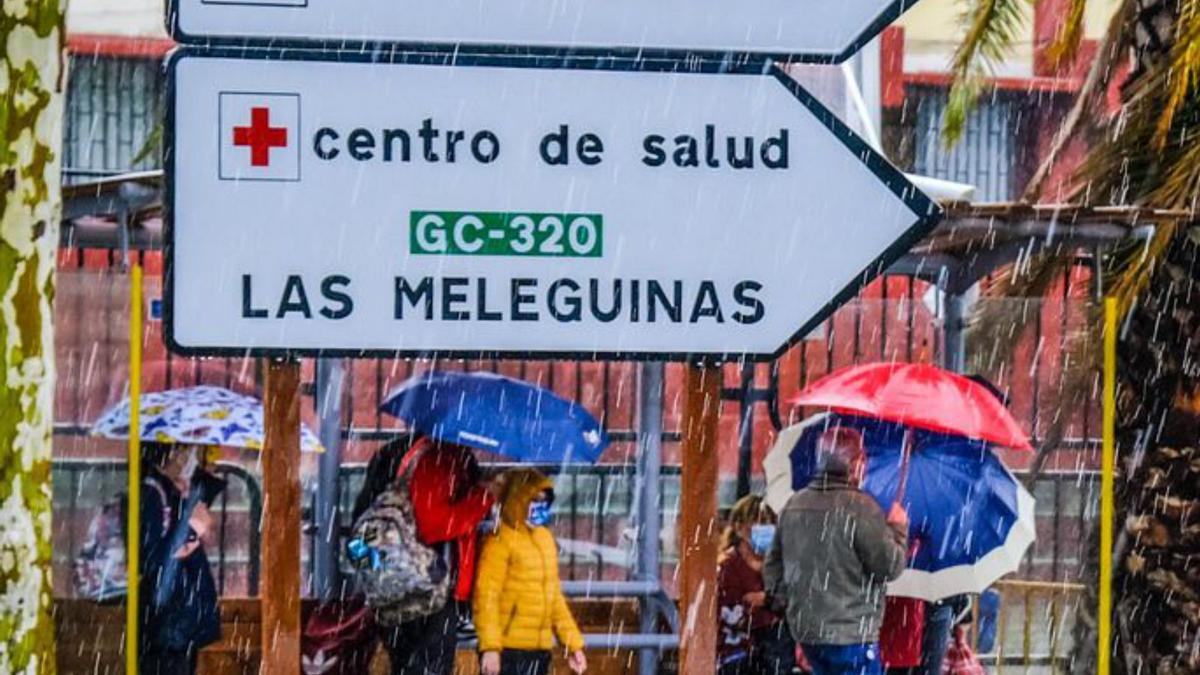 Lluvia, ayer en Las Meleguinas. | | JOSÉ CARLOS GUERRA