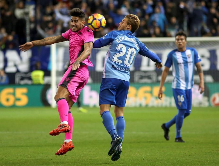 Málaga - Levante, en imágenes