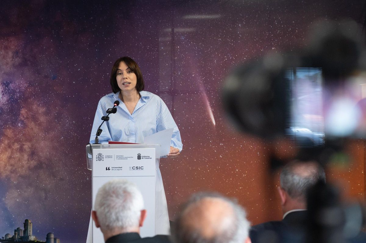 La ministra Diana Morant, durante el anuncio