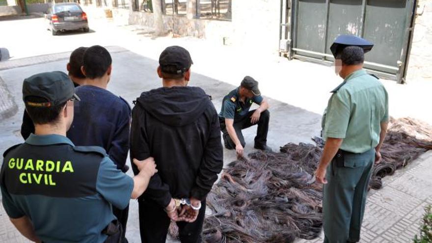 Tres detenidos con casi media tonelada de cobre robado