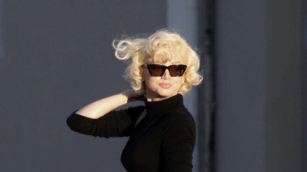Ana de Armas, en el rodaje de la película 'Blonde'