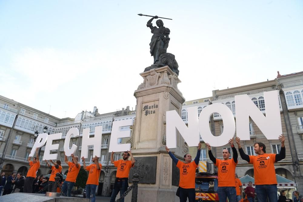 Concentración contra el cierre de Alcoa