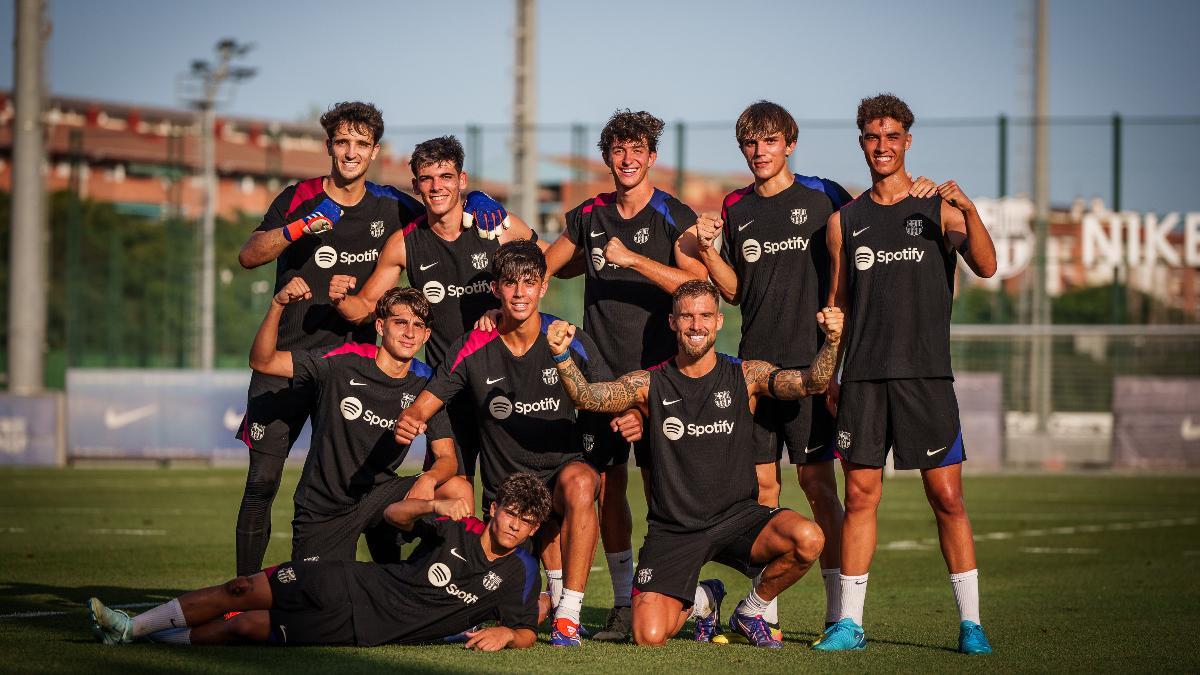 El equipo vencedor en el primer 'partido' de entrenamiento de la pretemporada del  Barça