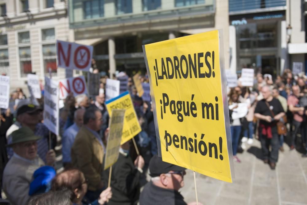 Manifestación de pensionistas en A Coruña