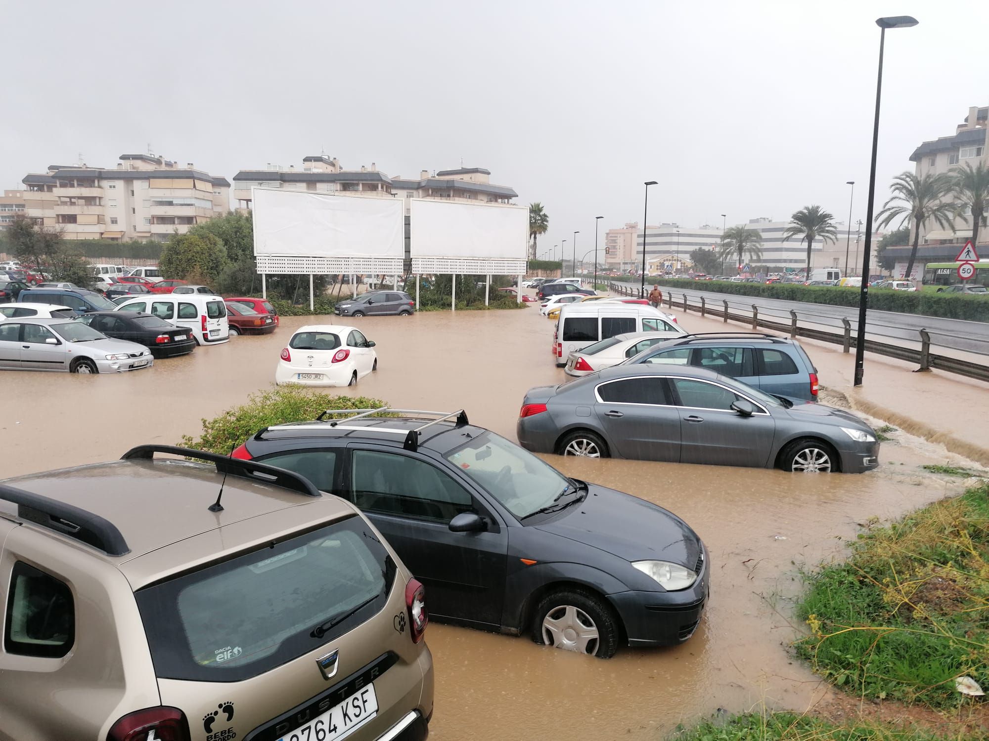 Imágenes de la lluvia en Ibiza