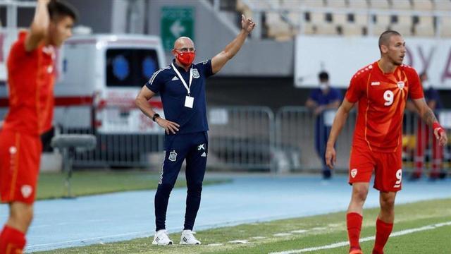 Luis de la Fuente, en el partido disputdo ante Macedonia del Norte