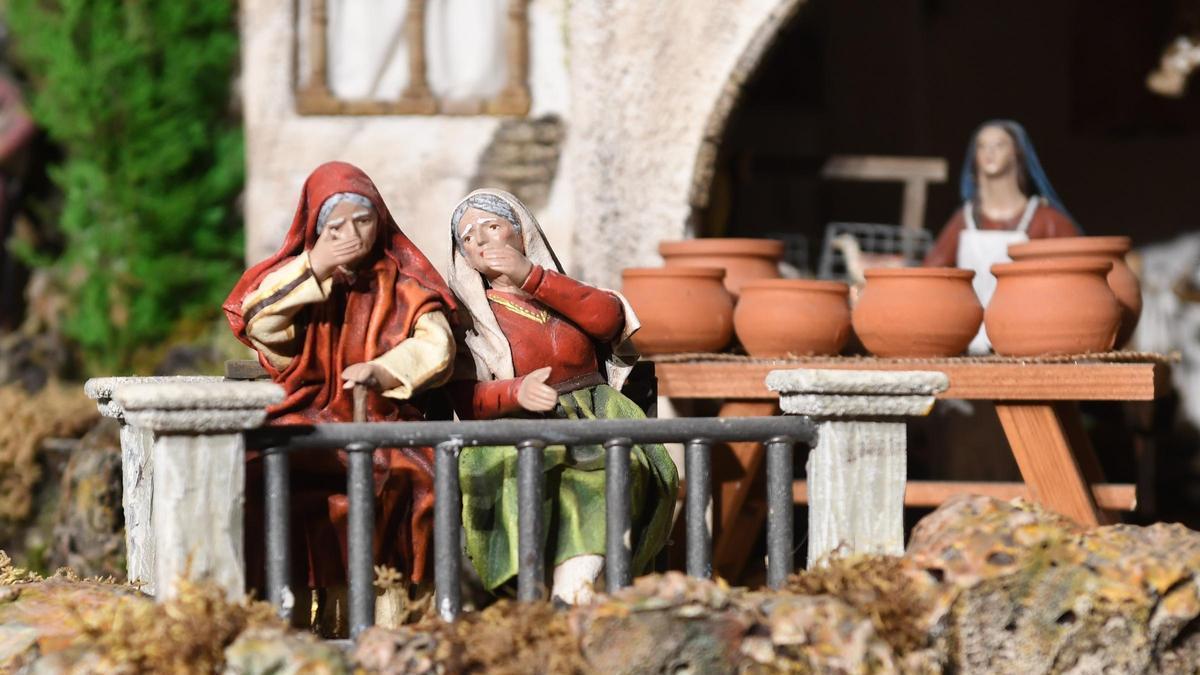 Detalle del nacimiento de la Iglesia Nueva de Santa Cruz de Liáns
