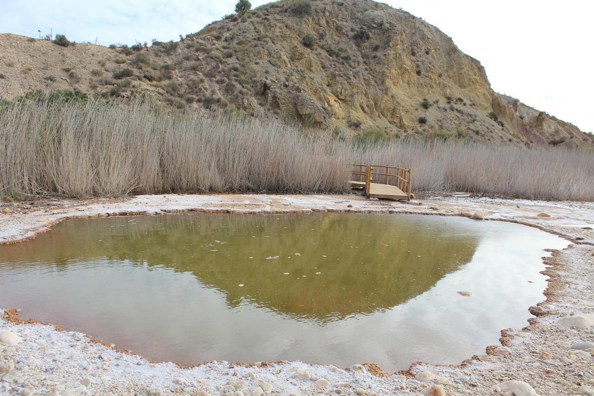 La zona de baño de Salinetes en Novelda