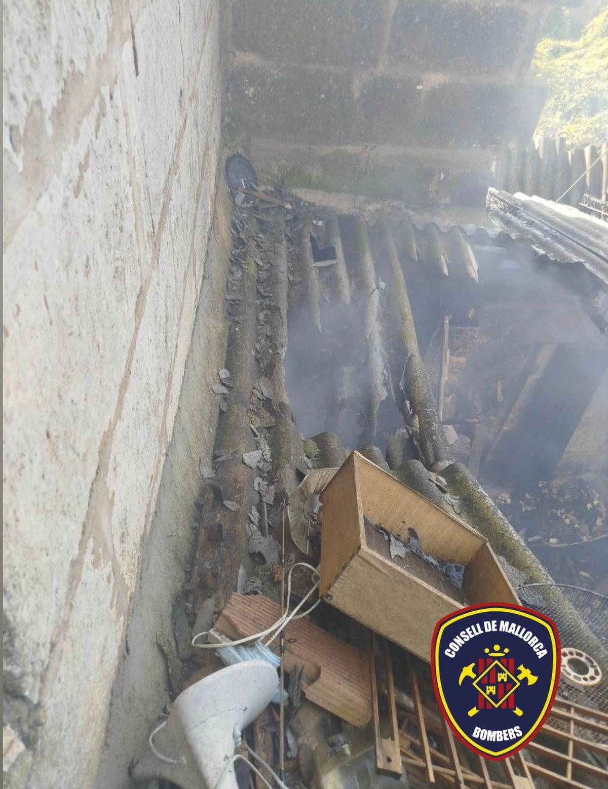 Incendio en un almacén de Manacor