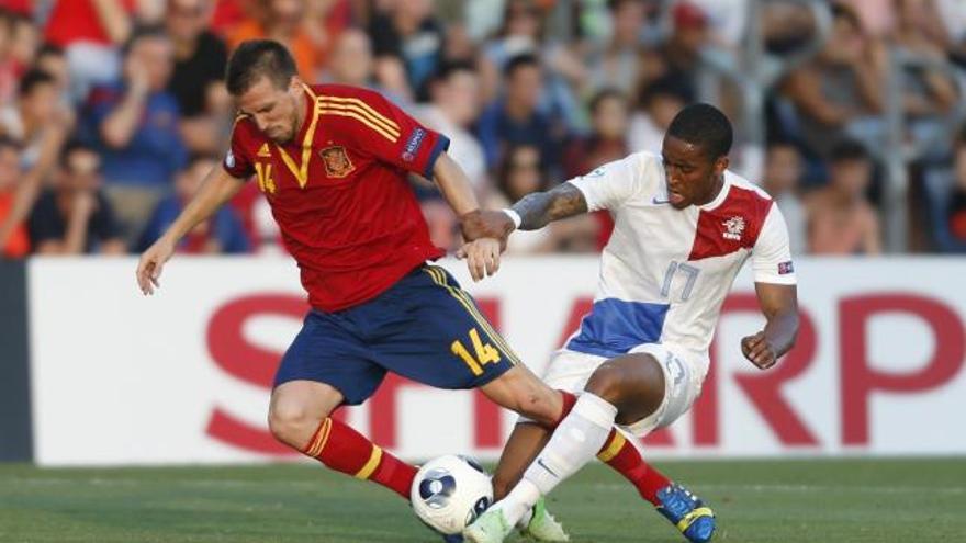 Cmacho, durante el partido ante Holanda.