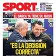 La portada de SPORT de hoy, viernes 26 de abril de 2024