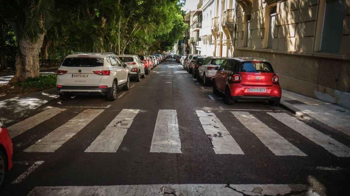 Paso de peatones en Santa Cruz de Tenerife