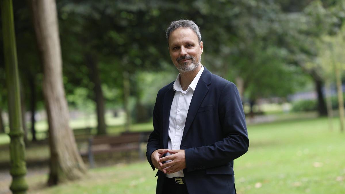 Miguel Gómez-Pavón en el parque Ferrera.