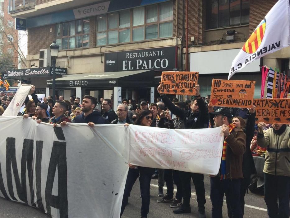 Protestas de la afición del Valencia CF