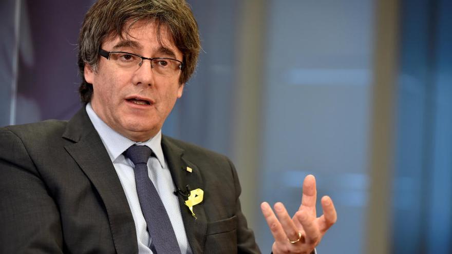 Carles Puigdemont, aquest dissabte, entrevistat a Brussel·les