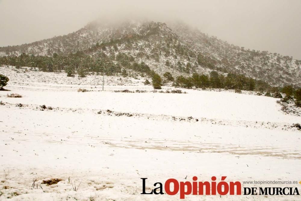 Nieve en las pedanías altas del Noroeste