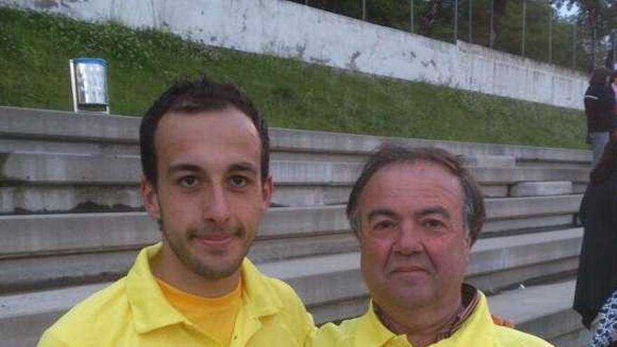 Fran Durán y su entrenador José Antonio Pardal. // FdV