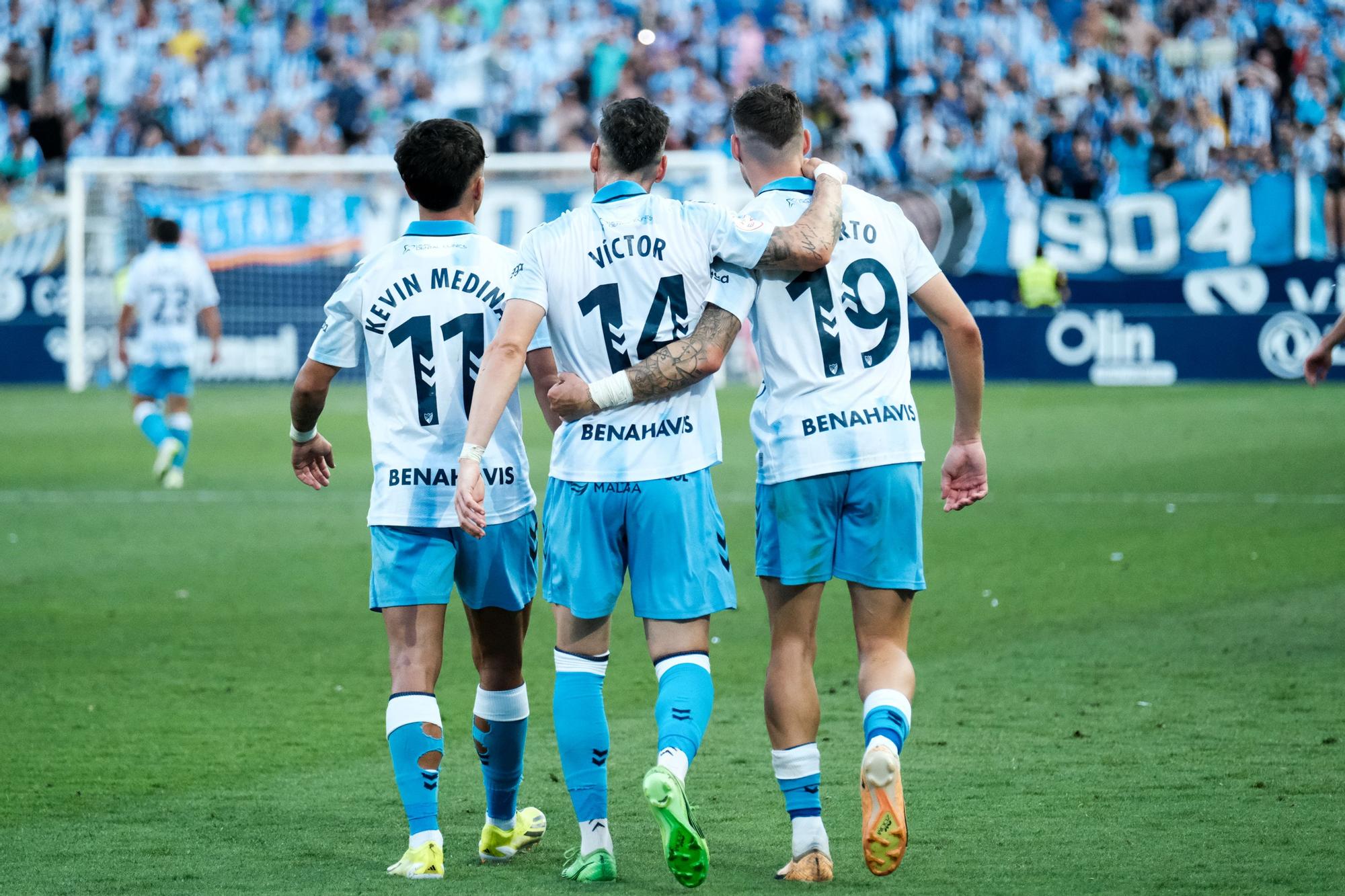 Partido de vuelta de la semifinal del play off de ascenso a Segunda División entre el Málaga CF y el Celta Fortuna