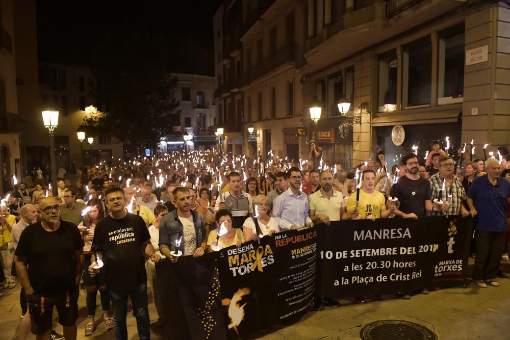 Marxa de torxes a Manresa