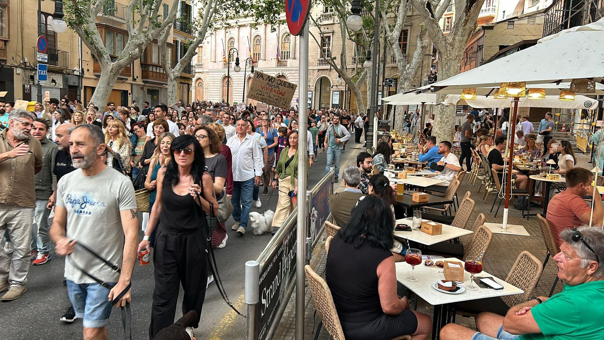 Las imagenes de la manifestación por el derecho a la vivienda y contra la masificación turística