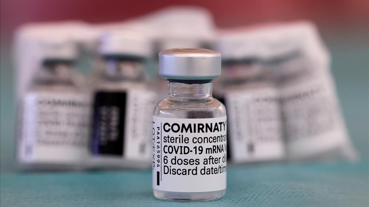A vial of the  Comirnaty  Pfizer-BioNTech COVID-19 vaccine is seen as part of the coronavirus disease vaccination campaign in Antibes  France  March 29  2021     REUTERS Eric Gaillard