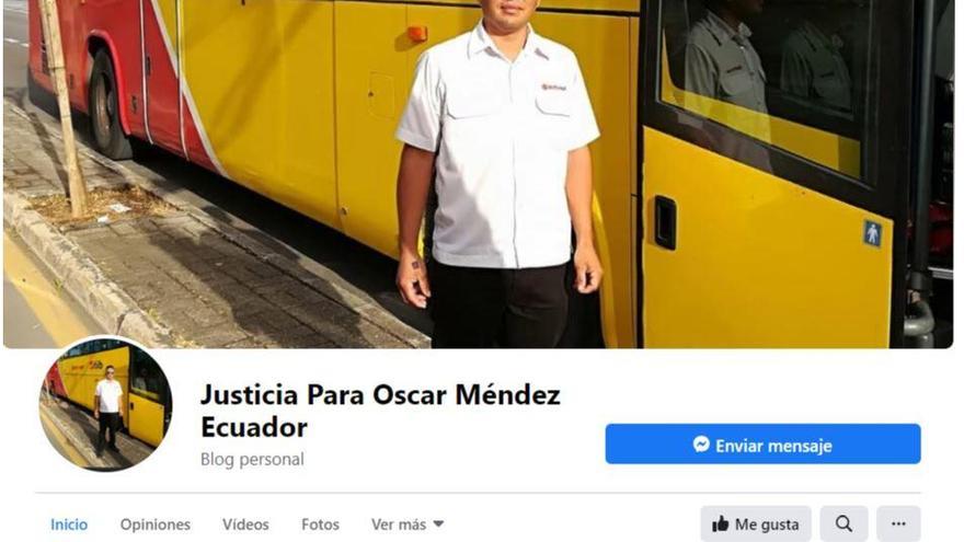 Grupo de Facebook &quot;Justicia para Óscar Méndez Ecuador&quot;