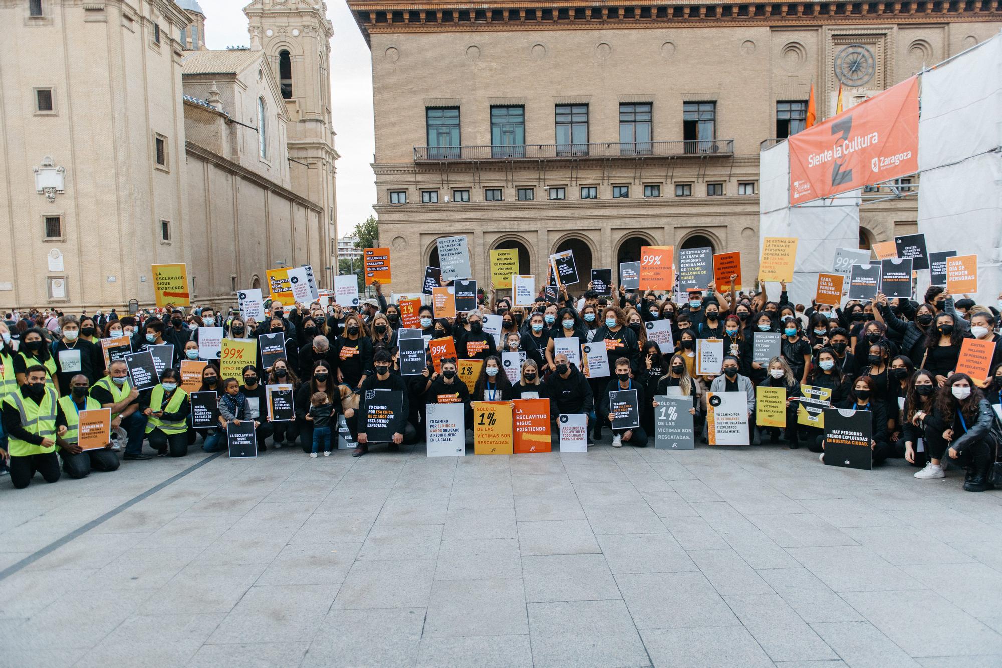 Caminando por Libertad en Zaragoza contra la trata de personas