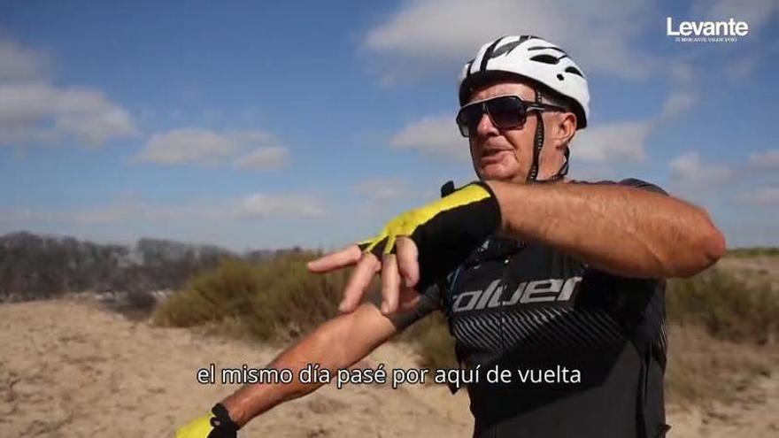 Vuelven los ciclistas a la Devesa del Saler tras el incendio