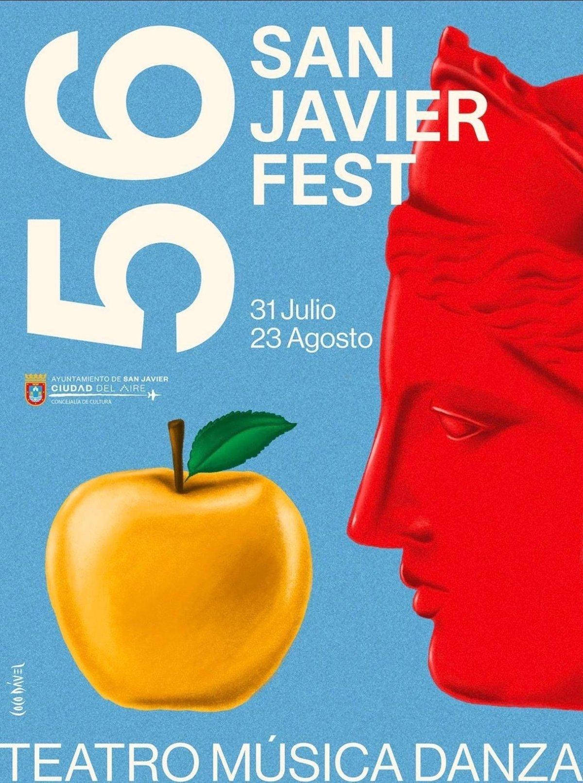 Cartel del 56 Festival Internacional de Teatro, Música y Danza de San Javier.