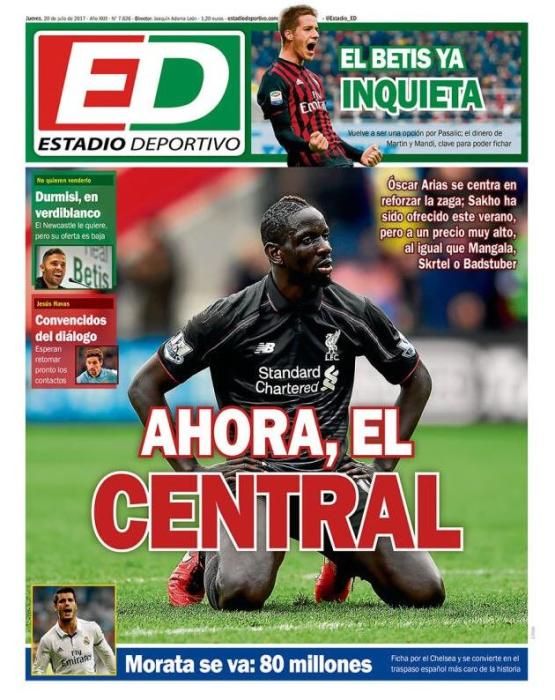 Portadas deportivas del jueves 20 de julio