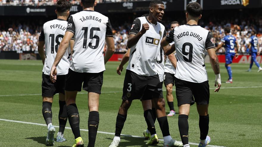 El 2-0 del Valencia en el Valencia 3-0 Getafe de la jornada 35 de LaLiga EA Sports