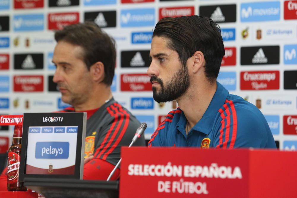 Rueda de prensa de Isco, Jordi Alba y Lopetegui