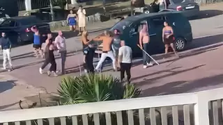 Vigilancia policial en una vivenda de Lavacolla en Santiago vinculada a la pelea mortal de Ribeira
