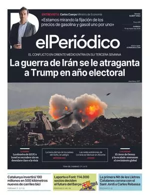 La portada de EL PERIÓDICO del 15 de marzo de 2026