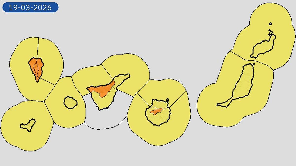 Mapa con los avisos.