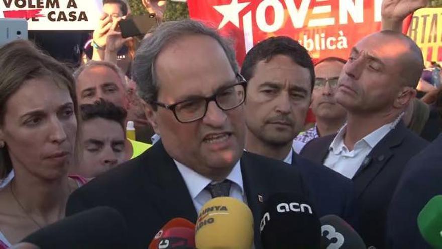 Torra, des de la presó de Lledoners: «No ens aturarem fins que siguin lliures»