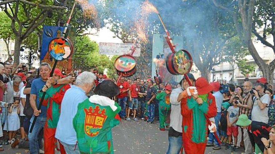 Berga va viure el preludi de la Patum diumenge amb els Quatre Fuets