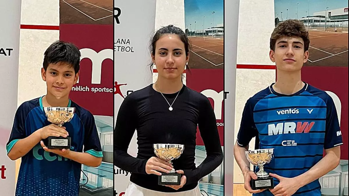Gutiérrez, Fajardo i Sàlvia, campions de Catalunya d’esquaix en categories sub 9 i sub 19