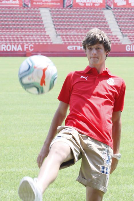 Presentació de Marc Gual com a nou jugador del Girona FC