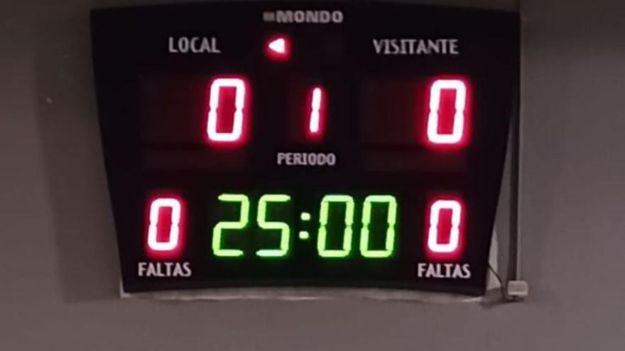 El marcador contabiliza goles, faltas, periodo y tiempo. | SERVICIO ESPECIAL