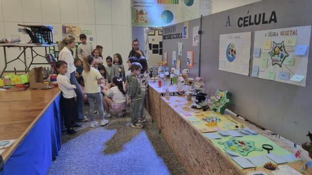 Alumnado e docentes nunha visita á exposición de traballos. | FDV