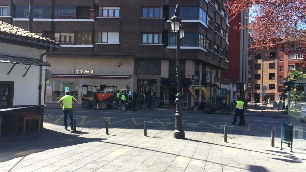 Escape de gas en la avenida Cervantes.