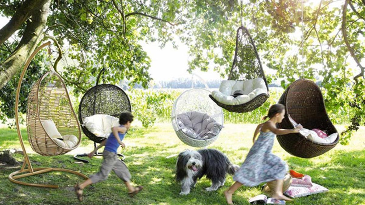 Las sillas colgantes (tipo columpio) de jardín más bonitas que vas a querer  poner en el salón - Woman