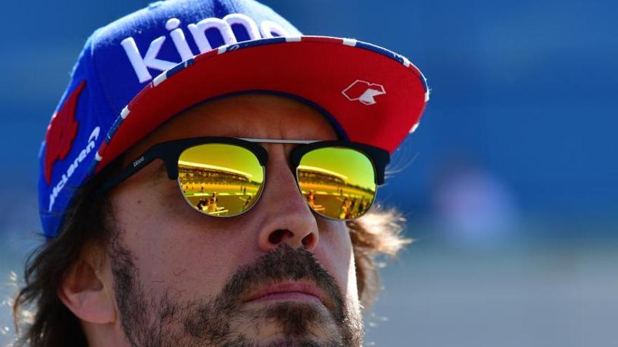 Alonso, antes de la carrera de Alemania.