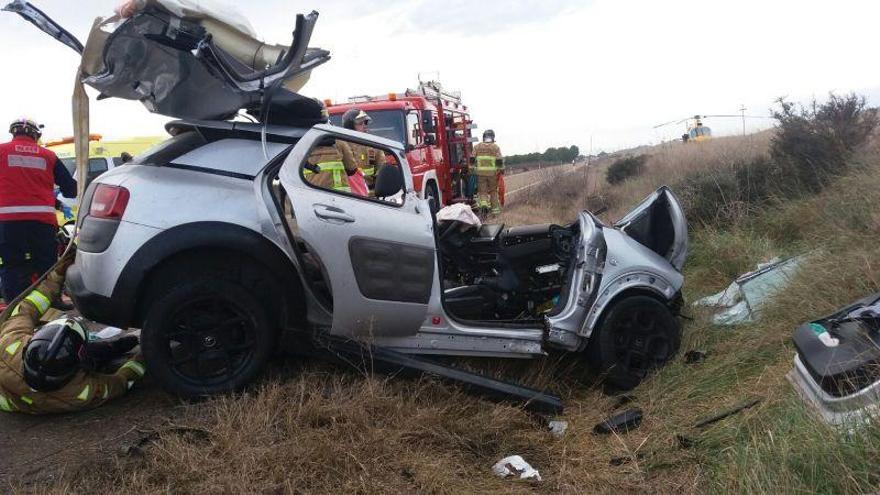 Un muerto y un herido grave en una colisión en Villanueva de Gállego