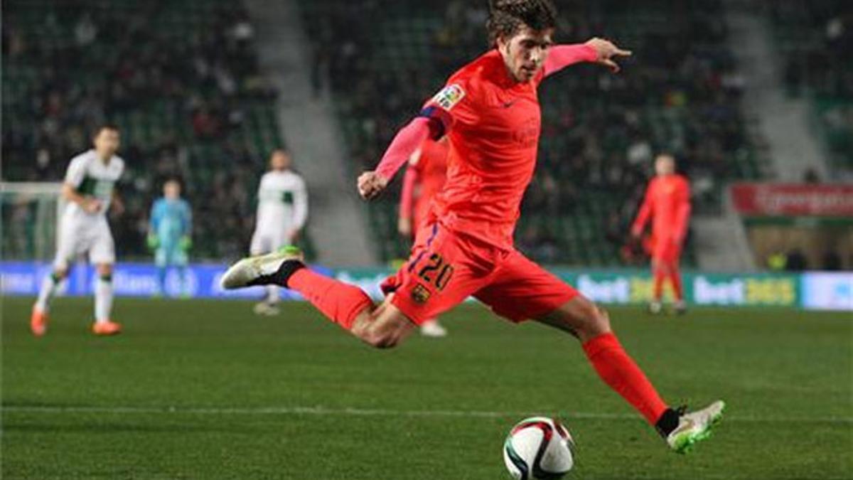 Sergi Roberto se abona al 11 titular contra el Eibar