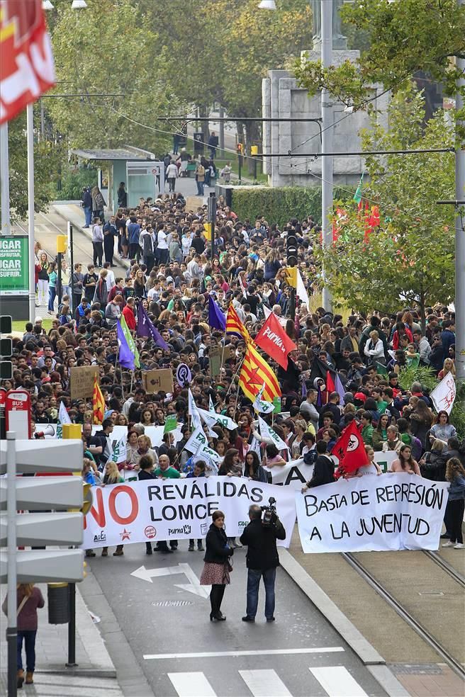 Manifestación contra la Lomce en Zaragoza